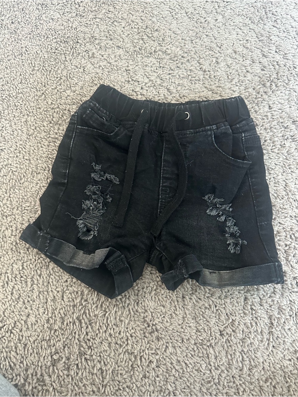 Little Bipsy Black Distressed Denim Shorts